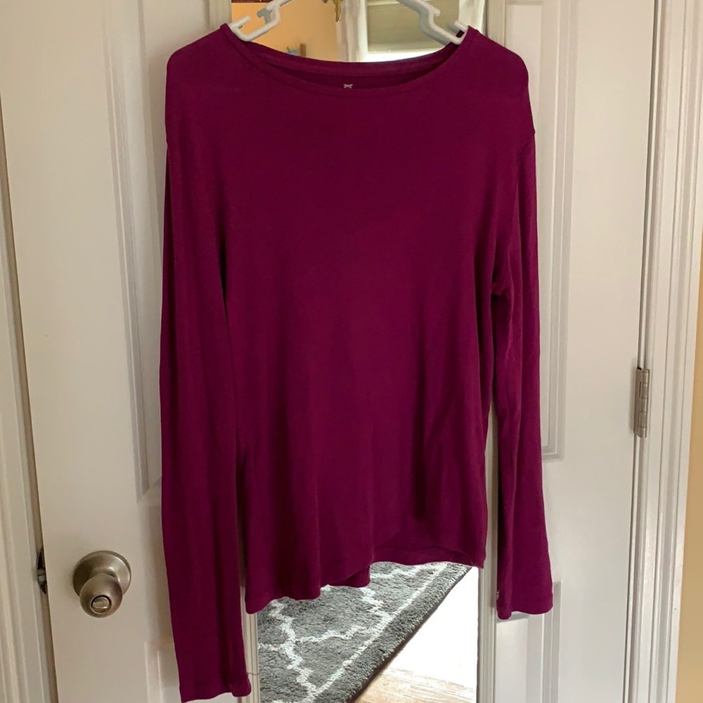 Talbots Magenta Long Sleeve Tee